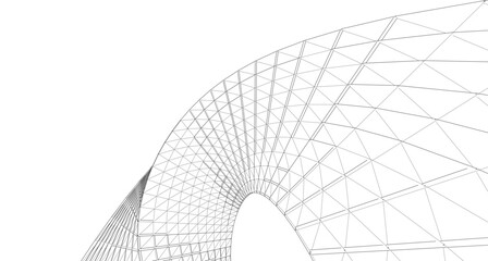 abstract architecture arch 3d illustration