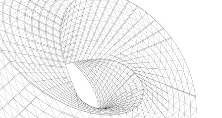 Wall Mural - abstract architecture arch 3d illustration