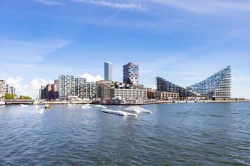 Denmark's tallest building 40-storey tower block - Aarhus’ architectural landmarks,most significant buildings in Denmark. Aarhus is a city for architecture lovers., In Aarhus old harbor,Denmark,Europe