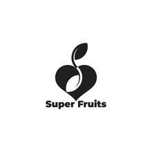 Letter S Apple Shape Super Fruit Symbol Logo Vector