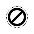 Black solid icon for stopped