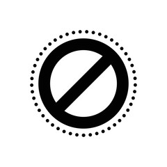 Black solid icon for stopped