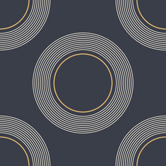 Wall Mural - abstract geometric seamless vector pattern with circles. outline circles. design elements. geometric