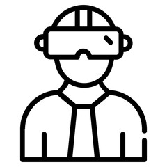 Poster - Modern line icon design of vr headset 