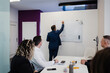© Westend61 - Mature businessman explaining strategy on white board in meeting at office
