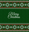Ugly sweater Christmas party border. Knitted background pattern scandinavian ornaments.
