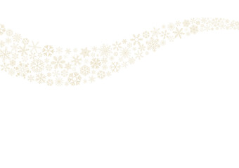 wave of snowflakes seamless have blank space on white background. Winter holidays theme, Christmas and New Year template.