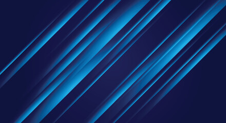 Wall Mural - Diagonal glowing lines on a dark blue background.