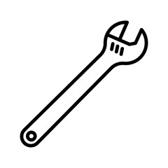 Poster - Adjustable wrench icon. Spanner. Pictogram isolated on a white background.