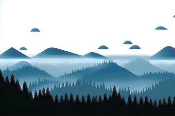 Wall Mural - The misty mountains