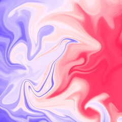 Poster - Abstract art blue background with liquid texture. Red Purple colors