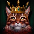The cat with crown