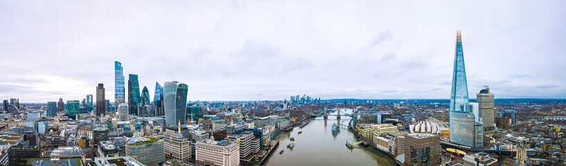 Wall Mural - Aerial view of the City of London, the historic centre and the primary central business district