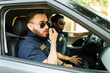© AntonioDiaz - Police agent with sunglasses in the police car