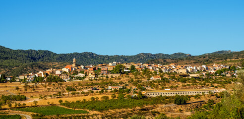 Wall Mural - panoramic view of Ulldemolins, Catalonia, Spain