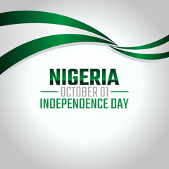 Wall Mural - vector graphic of Nigeria independence day good for Nigeria independence day celebration. flat design. flyer design.flat illustration.