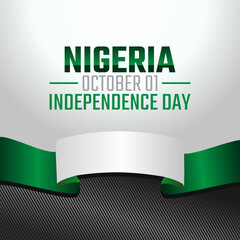 Wall Mural - vector graphic of Nigeria independence day good for Nigeria independence day celebration. flat design. flyer design.flat illustration.