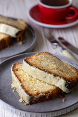 Wall Mural - lemon cake with chocolate icing