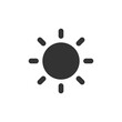 Sun bright icon. Sunshine web symbol. Brightness level png sign