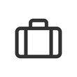 Baggage icon. Luggage symbol. Suitcase sign, outline. Travel bag case in png flat style.