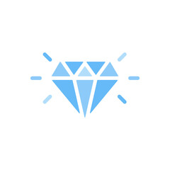 Wall Mural - diamond icon. gem symbol. outline and black brilliant sign png