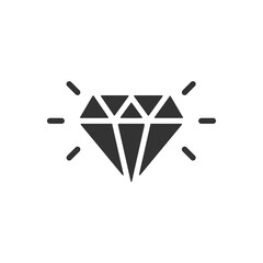 Wall Mural - diamond icon. gem symbol. outline and black brilliant sign png