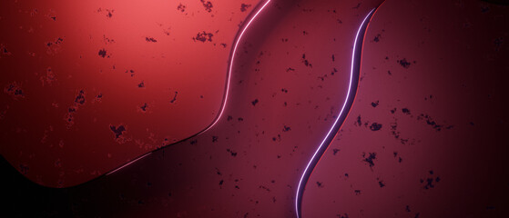 Wall Mural - abstract minimal dynamic grungy color red background with lights effect. 3d illustration