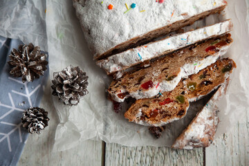 Wall Mural - Stollen german christmas bread