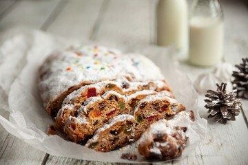 Wall Mural - Stollen german christmas bread