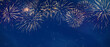 Panoramic Holiday fireworks header background