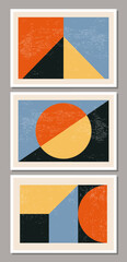 Wall Mural - Set of minimal 20s geometric design posters, vector template