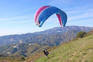 Poster - 	
Paragliding from Itrabo in Andalucia, Spain