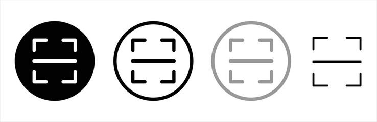 Scan qr code icon. Scaning qr code icon set. Scanning code sign. Code scanner icon. Barcode icons. Vector illustration