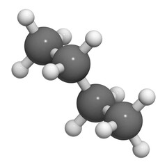 Poster - Butane, molecular model