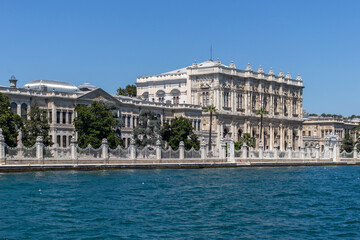 Panorama from Bosporus to city of Istanbul, Turkey