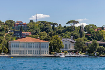 Panorama from Bosporus to city of Istanbul, Turkey