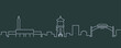 © pabloprat - Fresno Single Line Skyline Profile