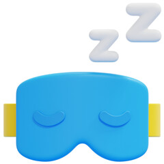 Poster - sleeping mask 3d render icon illustration