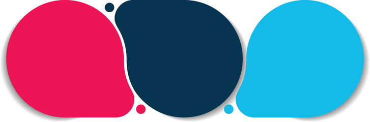 Wall Mural - 3 elements scheme, diagram. three connected circles. infographic template.