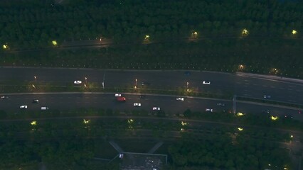 Canvas Print - time lapse traffic at night