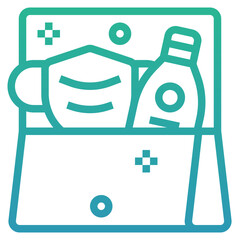 Poster - mask and sanitizer icon