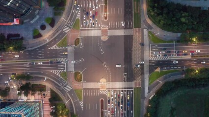 Poster - traffic at night