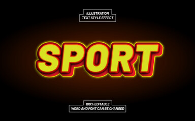 Sport 3D Bold Editable Text Style Effect