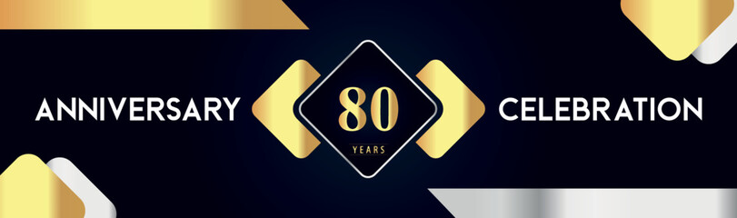 Wall Mural - 80 years anniversary celebration background. Premium design for poster, banner, booklet, marriage, weddings, birthday party, celebration event, graduation, jubilee, ceremony, holiday.