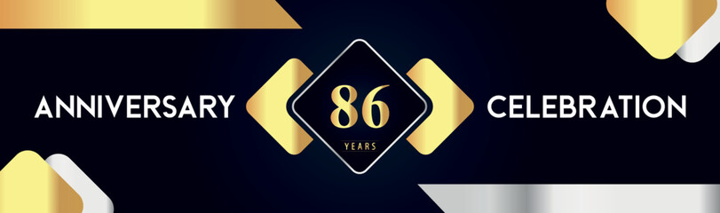 Wall Mural - 86 years anniversary celebration background. Premium design for poster, banner, booklet, marriage, weddings, birthday party, celebration event, graduation, jubilee, ceremony, holiday.