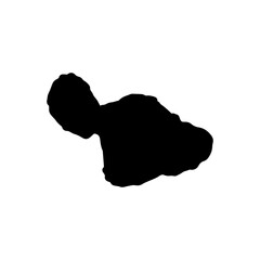 Wall Mural - black solid icon for maui