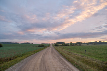 Wall Mural - sunrise on the field