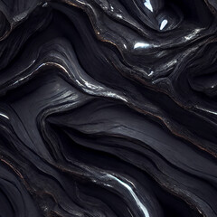 Sticker - Shiny Obsidian Flowing Formation Texture