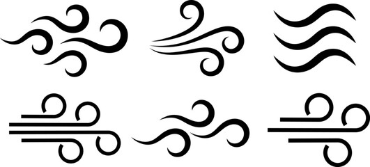 Wall Mural - Wind vector icon, air blow symbol