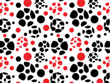 Abstract Polka Dot Red And Black Print, Modern Abstract Design, Abstract Background